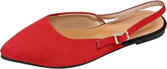 Generic Slingback Shoes for Women Pointed Toe Pumps Solid Color Stylish Elegant Comfortable Breathable Classic Dress Shoes with Buckle Strap Casual Work