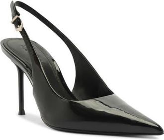 Schutz Paola Slingback Pointed Toe Pump in Black Patent Leather at Nordstrom, Size 6.5