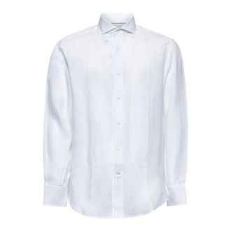 Brunello Cucinelli Heren, Overhemden, Wit, Maat: S Wol