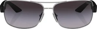 Prada Grey Gradient Wrap Mens Sunglasses PS 50ZS 1BC09U 65