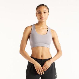 New Balance Donna NB Define Train Bra in Grigio, Maglia di Poliestere, Taglia M