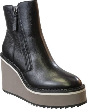 Naked Feet Womens Avail Wedge Ankle Boots In Black