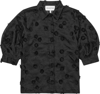 Munthe Dames, Blouses & Shirts, Zwart, Maat: 2XL Polyamide