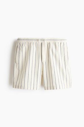 H&M Regular Fit Shorts in Cream/striped at Nordstrom, Size Xx-Large