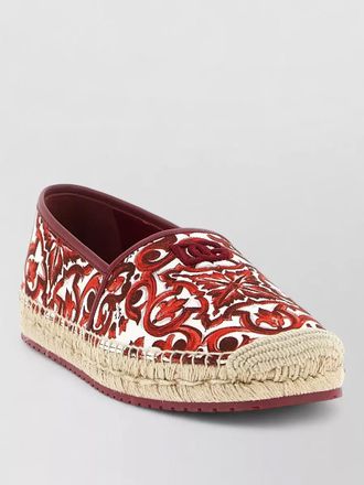 Dolce & Gabbana boccaccio espadrilles round toe embroidered jute