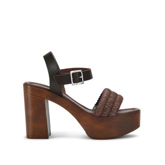 Carvela Womens Leather Sassari Block Sandals - Brown - Size UK 6