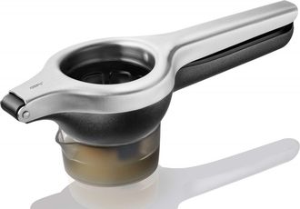 GEFU Lemon Pro - Exprimidor Manual De Acero Inoxidable Con Principio Inverso Para Limones, Naranjas, Limas, Con Recipiente Colector Ergon&oacute;mico - Gefu
