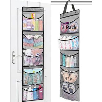 OEM Paquete De 2 Estantes Colgantes - Organizador De Almacenamiento Con 5 Bolsillos De Malla - Organizador De Bolsillo Para Armario, Almacenamiento Sobre 