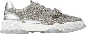 Jimmy Choo London Diamond X Strap Crystal Embellishment Trainers, Brand Size 39.5 ( US Size 6.5 )