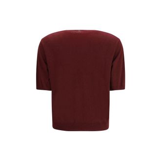 Max Mara Wool Ovis Aries T-Shirt - Red