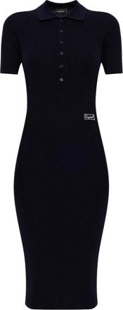 Dsquared2 Wool Dress - Dames - Kleedjes - Blauw - S - Wol - Kleedjes