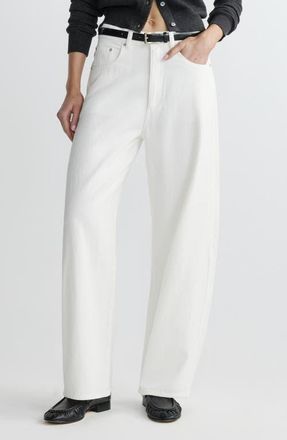 DL1961 Taylor High Waist Relaxed Barrel Jeans in White Aura at Nordstrom, Size 31