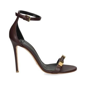 Elisabetta Franchi High Heel Sandals, female, Brown, Size: 10 US High Heel Sandals