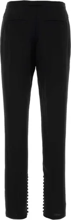 Dries Van Noten Womens Black Polyester Pandoris Pant Exterior: Pantaloni Trousers