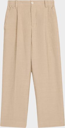 Jacquemus Men & apos;s Le Pantalon Straight Leg Pleated Trousers