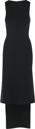 Courrèges Oblique Dress In Black Viscose Blend
