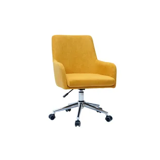 Miliboo Miliboo - Sill&oacute;n De Escritorio Dise&ntilde;o Terciopelo Amarillo Mostaza Shana