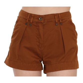 Plein Sud Short Shorts, female, Brown, Size: 2XS Mid Waist Mini Short