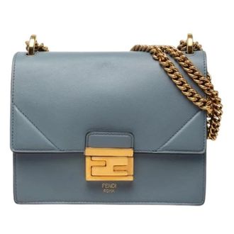 Fendi Pre-owned Kan U - Dames - Vintage Schoudertas - Blauw - ONE Size - Leer - Vintage