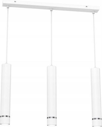 OEM Tira De Tubo Para L&aacute;mpara Colgante, 3x Tubos Gu10, Encima De La Mesa, Isla Cromada Blanca