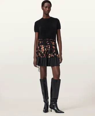 AllSaints Saffron Satin Mini Skirt