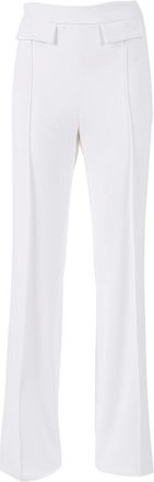 Elisabetta Franchi Wide Trousers, female, White, Size: L Wide Trousers