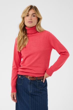 Saint Tropez Rollkragenpullover SAINT TROPEZ J2046, MilaSZ Rollneck, Damen, Gr. XXL, honeysuckle melange, Strick, Obermaterial: 70% Viskose, 30% Polyester, meliert