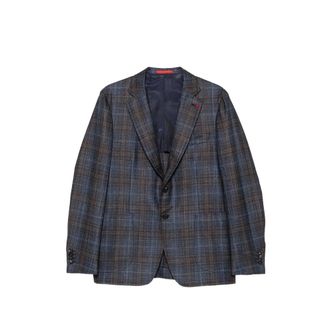 Isaia Check-pattern Single-breasted Blazer