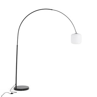 AM.PM Gebogen staande lamp, opaline en marmer, Elita