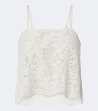 Chlo&eacute; Chlo&eacute; Top calado de algod&oacute;n