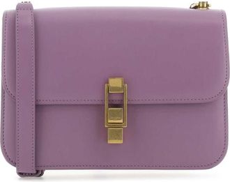 Saint Laurent Purple Leather Le Carre Shoulder Bag