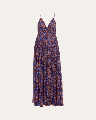 Ulla Johnson Atrani Floral Silk Chiffon Maxi Dress