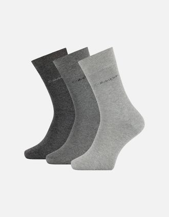 Calvin Klein Mens 3-Pack Premium Combed Cotton Socks, Grey Combo - Size: 16/14.5/8/15/8.5/15.5/9/13/13.5/14/6.5/7/7.5/11.5/5/12/5.5/12.5/6/3.5/3/10.5