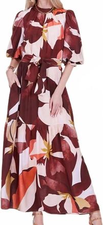 Jade Yoga Harvest Burst Maxi Dress In Brown