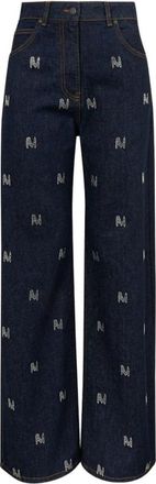 Msgm Wide Jeans - Dames - Loose Fit Jeans - Blauw - M - Jeans