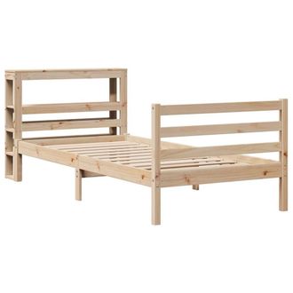 Berkfield Home Beautiful Bed Frame without Mattress 90x190 cm Single Solid Wood Pine in Light Tan