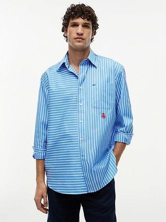 Tommy Hilfiger Oversized Fit Mixed Stripe Poplin Shirt