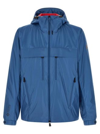 Moncler Blue Logo Hooded Jacket