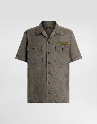 Dolce & Gabbana Canvas Shirt - Man Grey 43