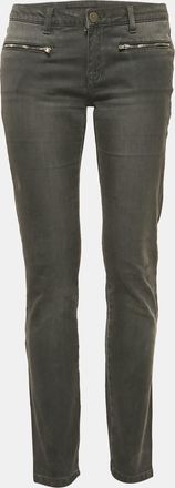 Victoria Beckham Grey Faded Denim Skinny Jeans M Waist
