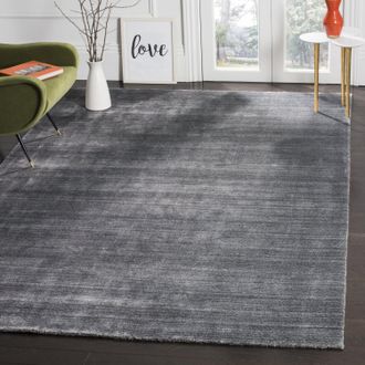 Safavieh Mirage Hand Made Area rug, Graphite Solid / Tonal Style Non-Shedding
