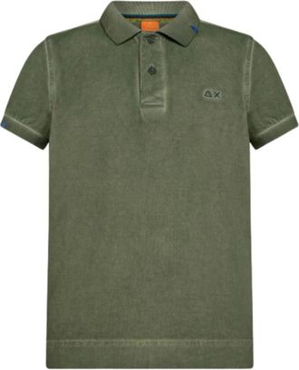 Sun 68 Speciaal Geverfd Katoenen Poloshirt - Heren - Polos - Groen - S - Katoen - Tops