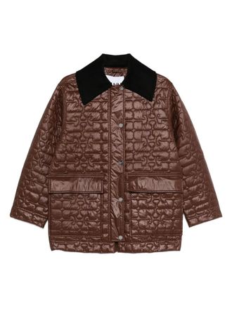Ganni quilted coat - Brown