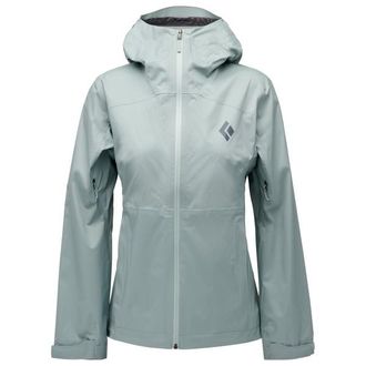 Black Diamond Fineline Stretch Shell Regenjacke f&uuml;r Damen | grau/t&uuml;rkis
