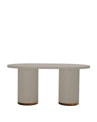 Hannun Mesa de exterior de microcemento en color gris piedra 160 cm