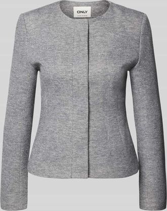 Only Slim Fit Jacke mit verdeckter Knopfleiste Modell SEDONA LIFE in Hellgrau, Gr&ouml;&szlig;e XL