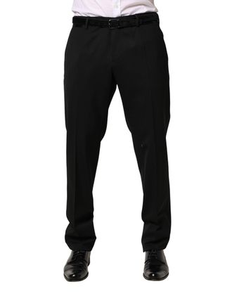 Dolce & Gabbana Mens Virgin Wool Trousers Black