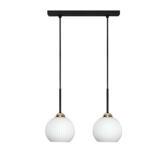 OEM L&aacute;mpara De Techo Colgante, Tira, Bolas Blancas, Estilo Industrial, Loft, Led, 2xe27, Blanca, Fiona 14-998