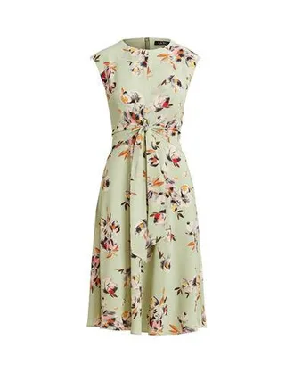 Ralph Lauren FLORAL BUBBLE CREPE DRESS