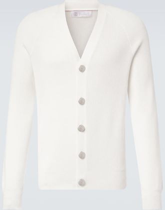 Brunello Cucinelli Ribbed-knit cotton cardigan